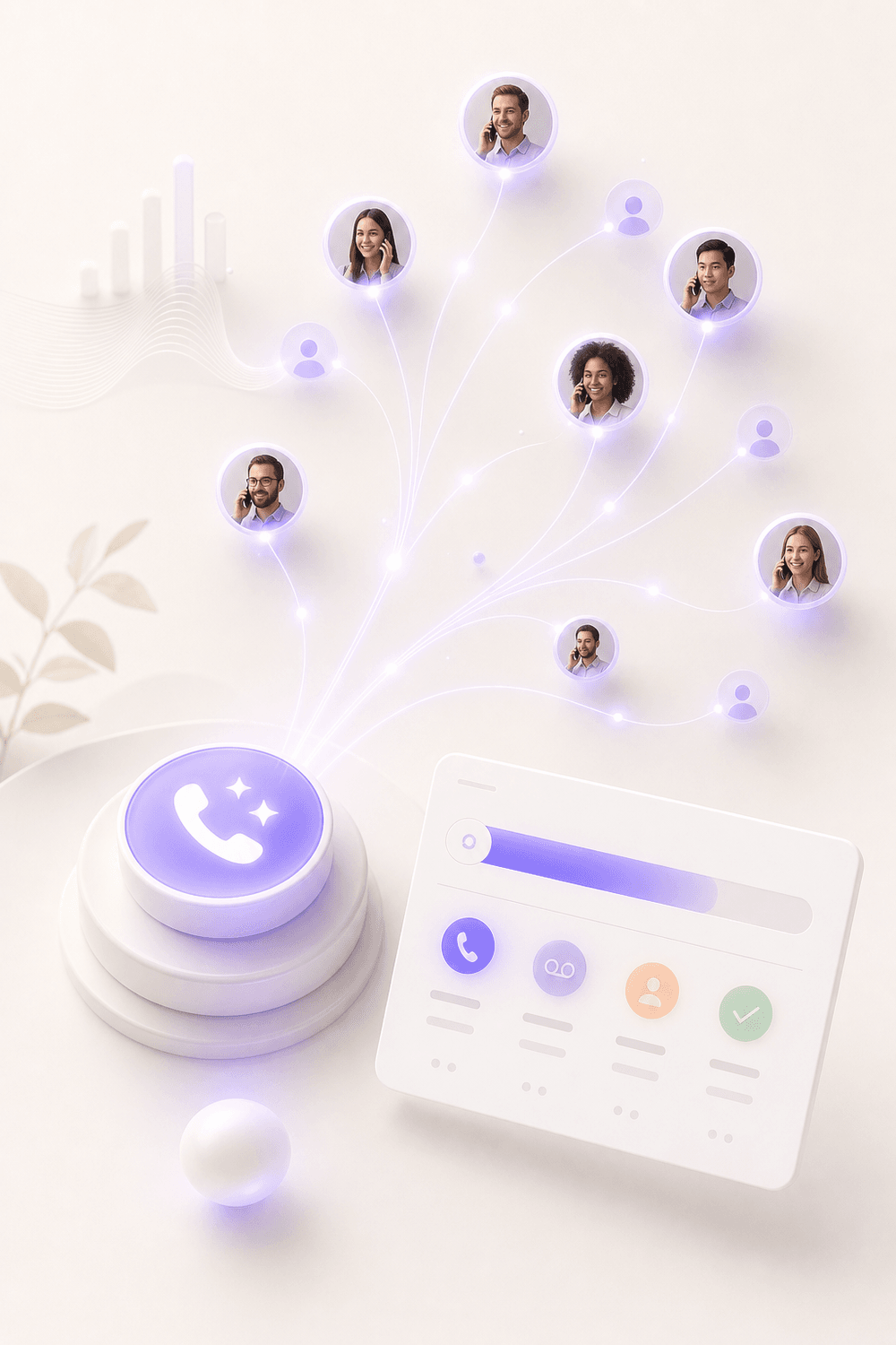 Outbound campaign network visualization